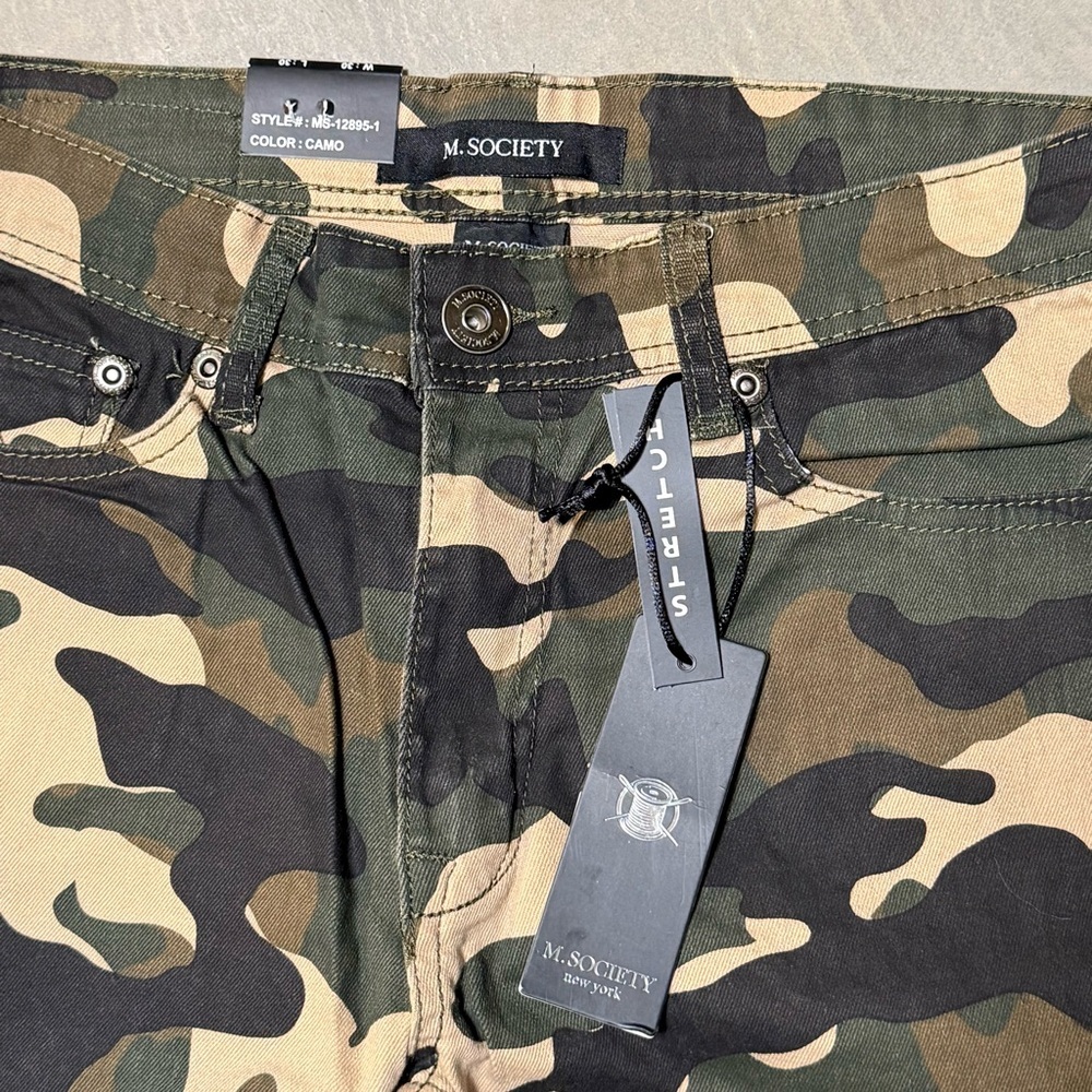 NWT M. Society Camouflage Skinny Pants - Picture 5 of 7